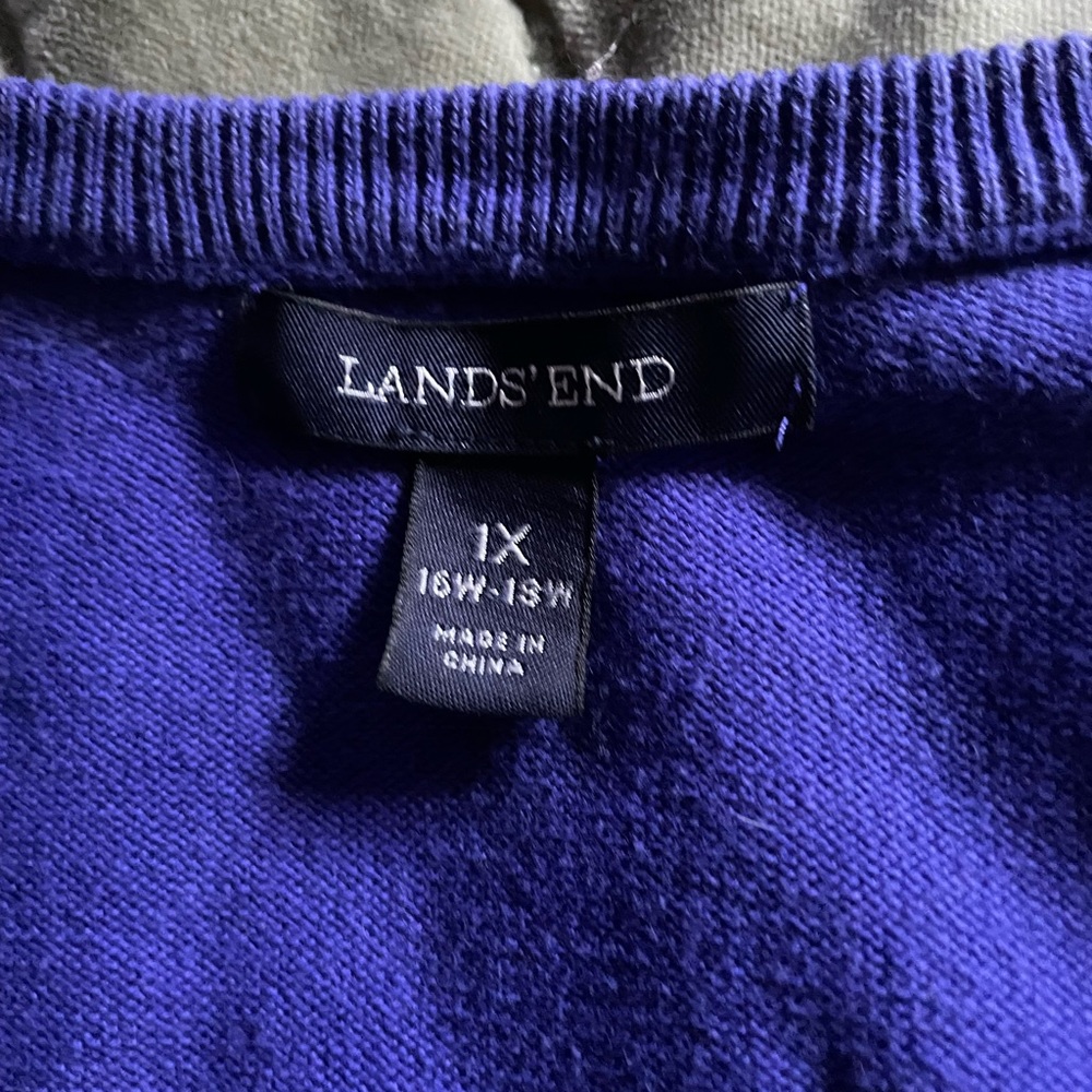 Plus Size 1x Land’s End cardigan EUC